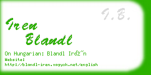 iren blandl business card